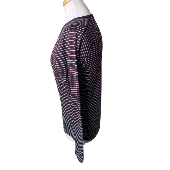 PATAGONIA Capilene Midweight Crewneck Purple Green Stripe Small - Picture 7 of 7